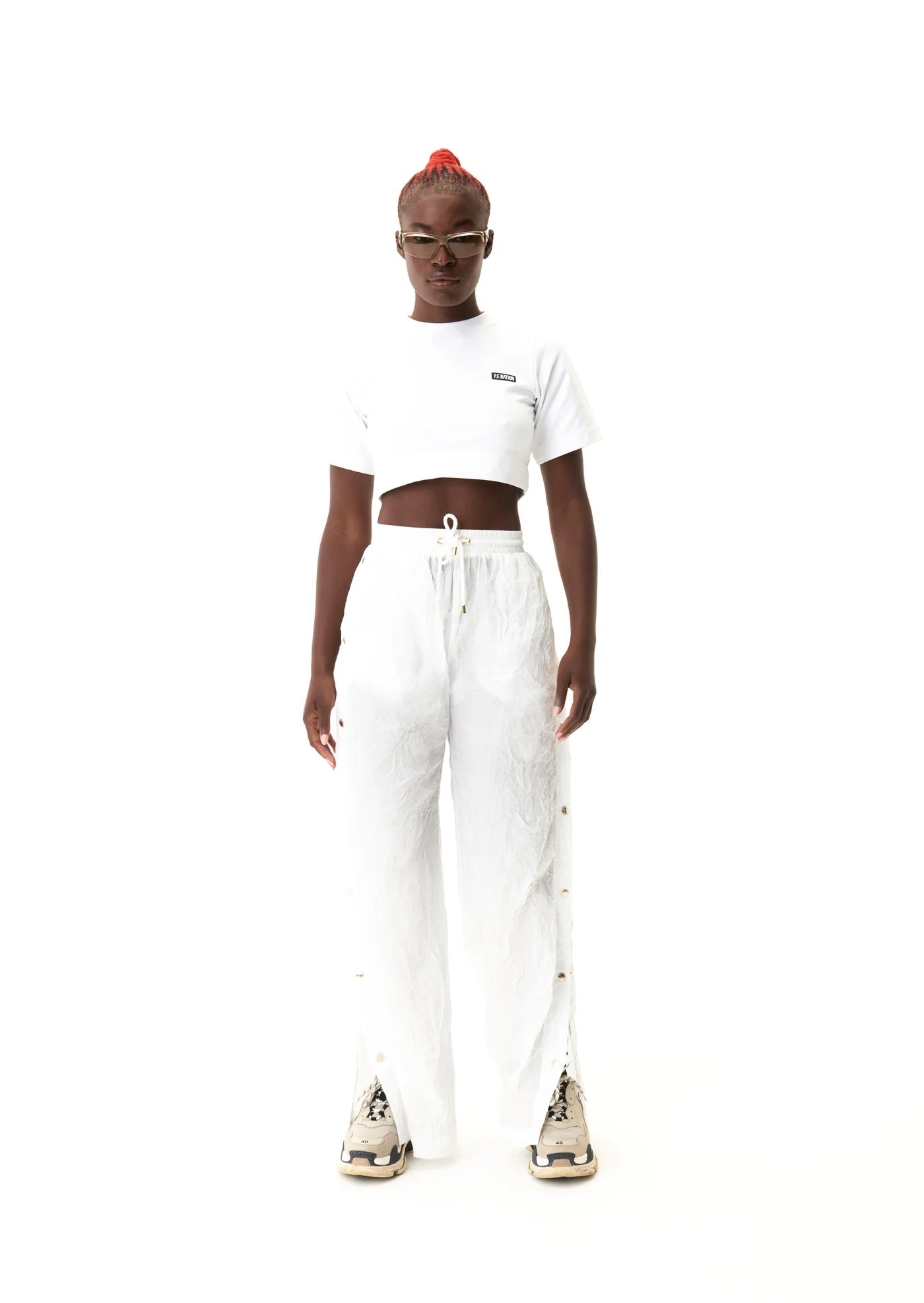 P.E Nation Volley Pant in Optic White