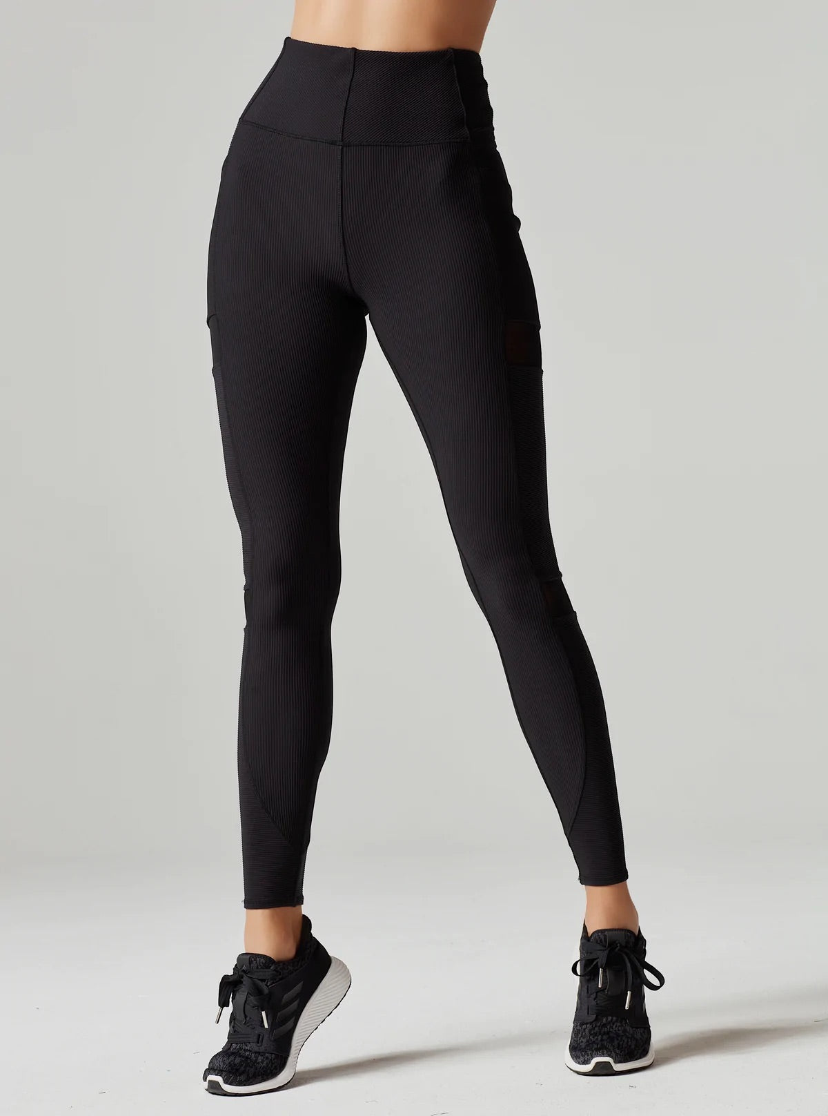Blanc Noir Directional Rib Legging - Black