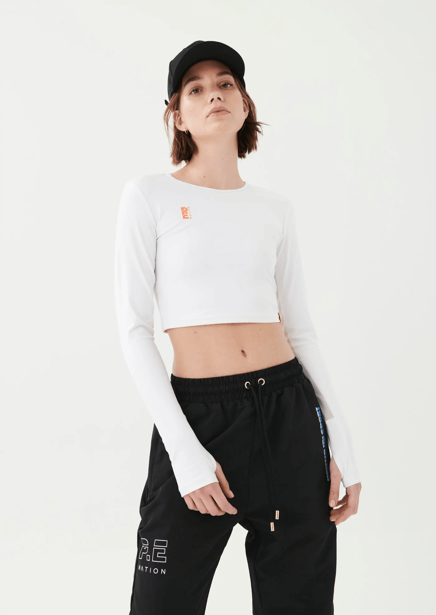 P. E. Nation Half Volley LS Top - Optic White - Kota Wellness
