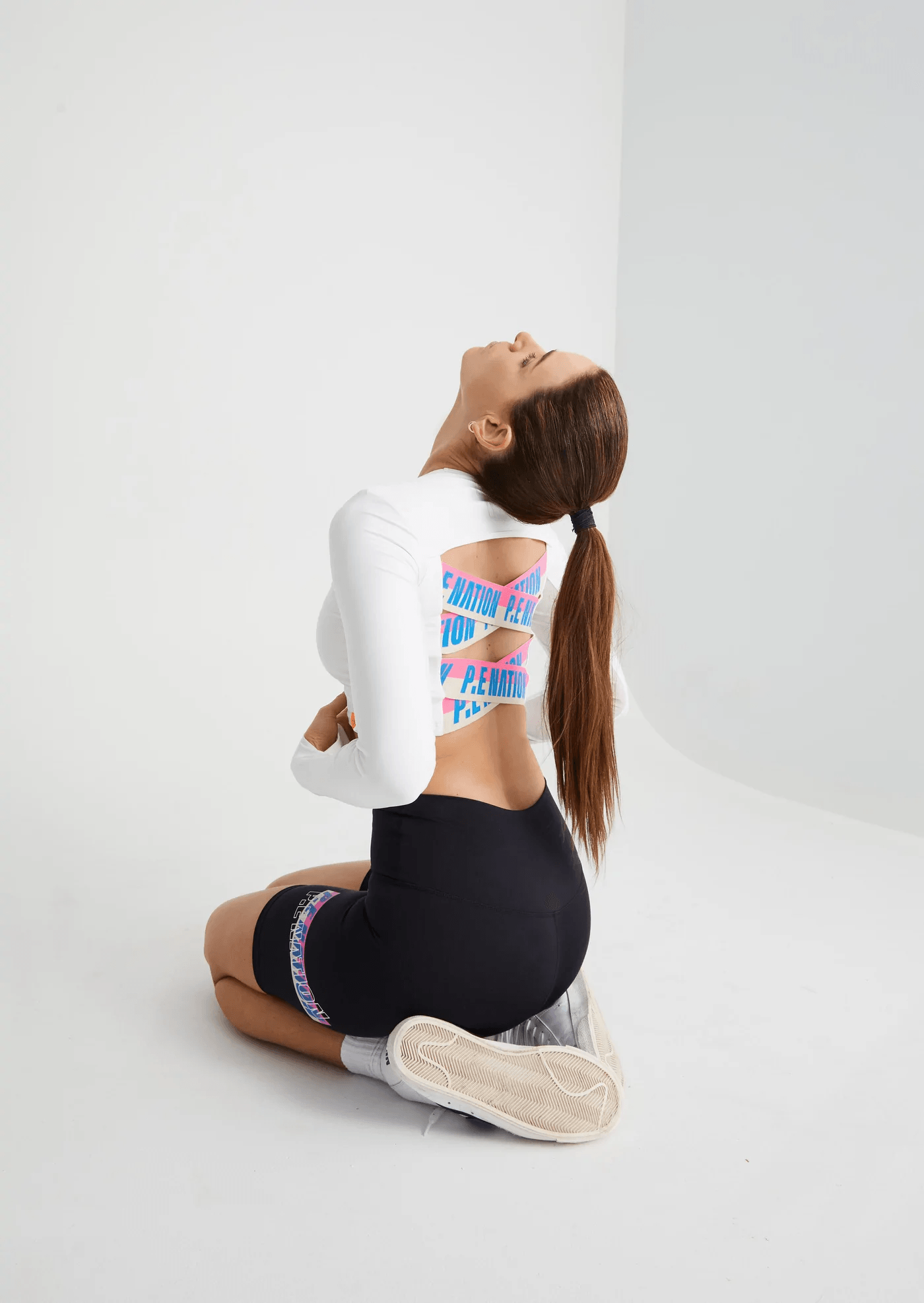 P. E. Nation Half Volley LS Top - Optic White - Kota Wellness