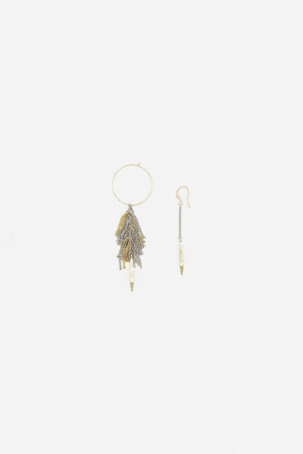 Sita Nevado Asymmetrical Fringe Earrings - Kota Wellness