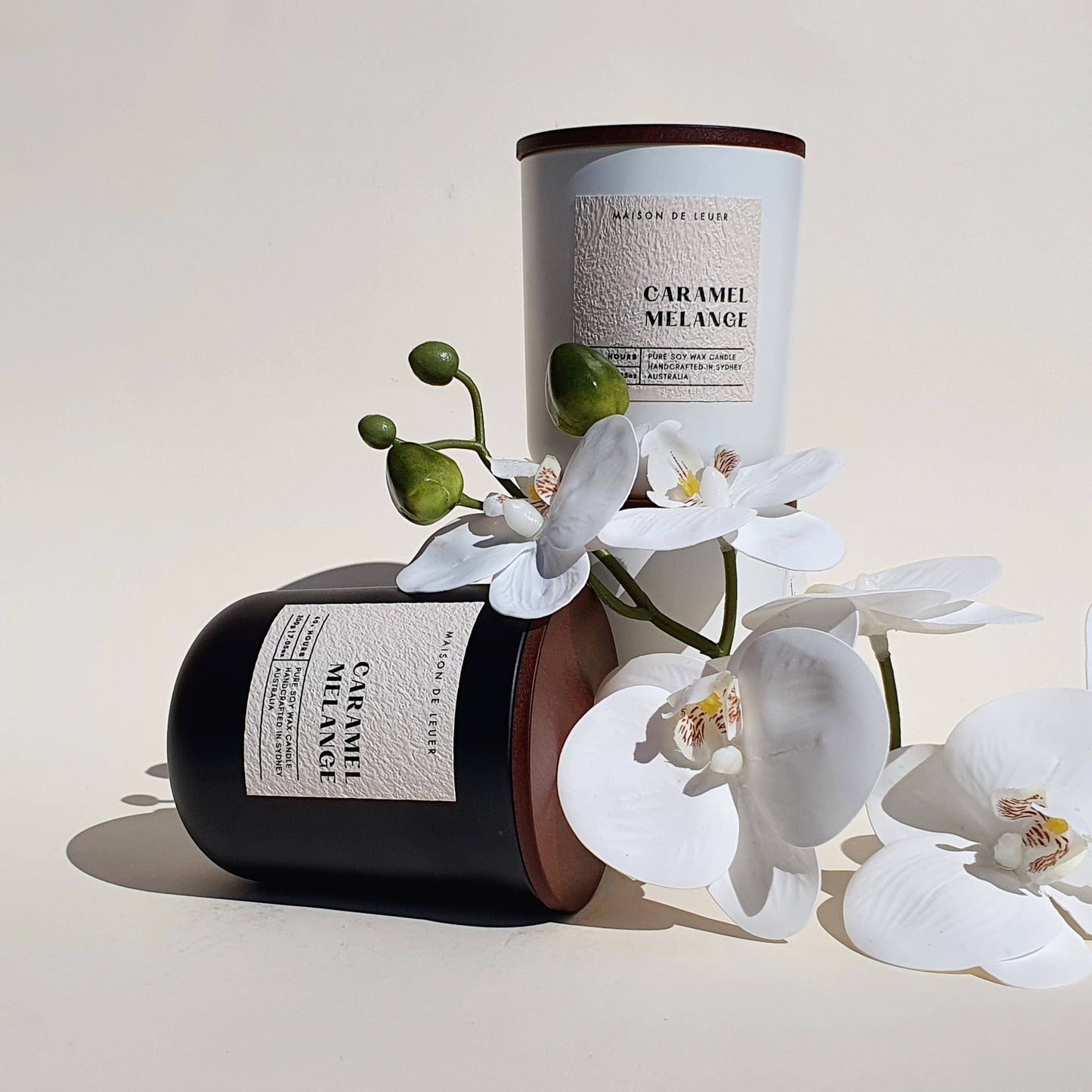 Maison De Lueur - Caramel Melange | Vanilla Caramel | 200g Matte Soy Candle - Matte White