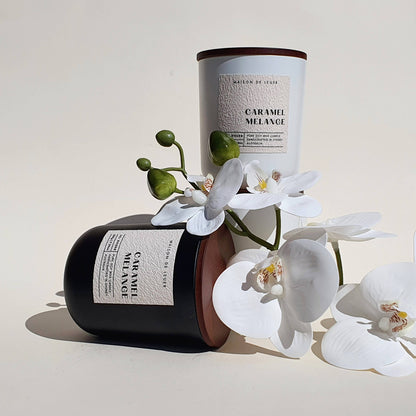 Maison De Lueur - Caramel Melange | Vanilla Caramel | 200g Matte Soy Candle - Matte White