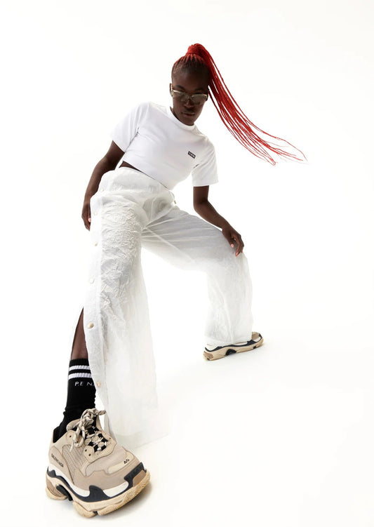 P.E Nation Volley Pant in Optic White