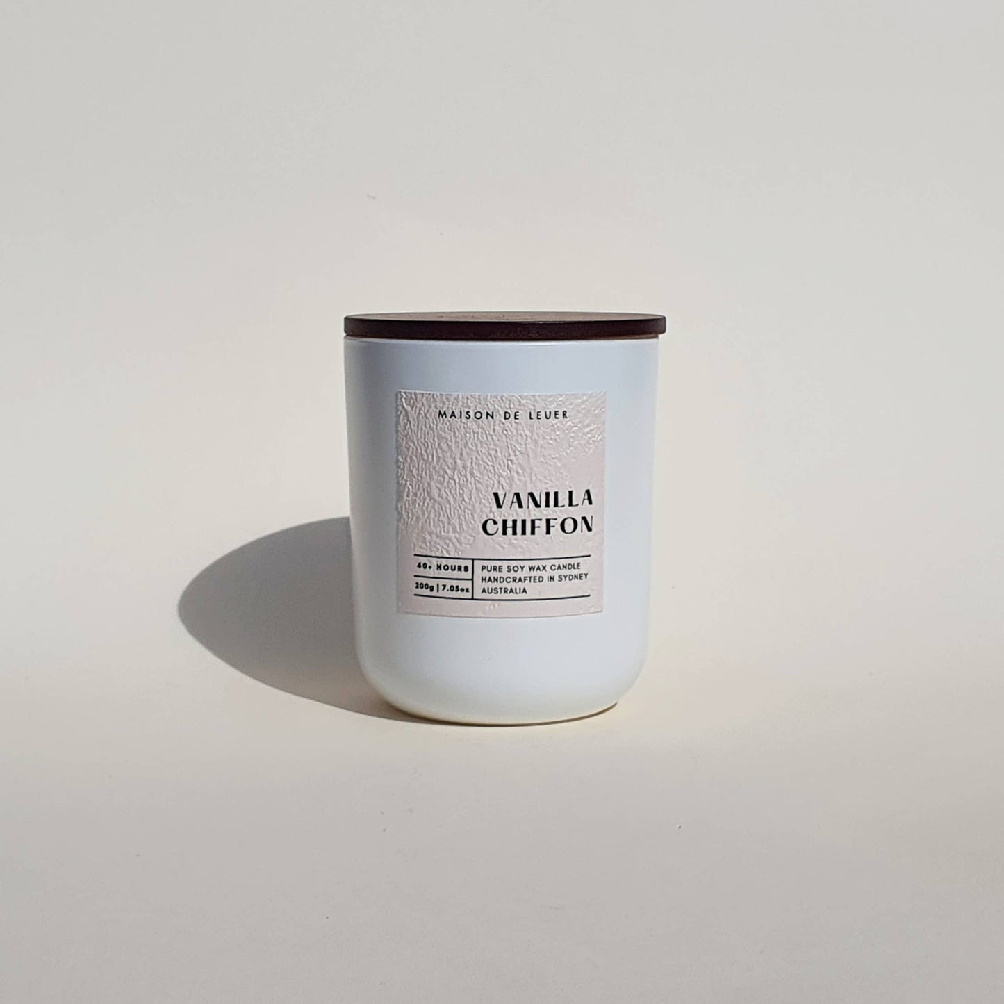 Maison De Lueur - Vanilla Chiffon | Vanilla | 200g Matte Luxe Eco Soy Candle - Matte Black
