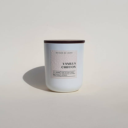 Maison De Lueur - Vanilla Chiffon | Vanilla | 200g Matte Luxe Eco Soy Candle - Matte Black