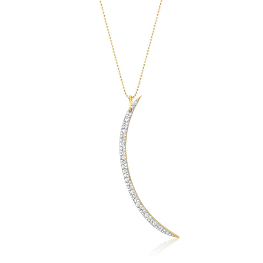 Ela Rae Jewelry Llc. - Jumbo moon sliver charm necklace