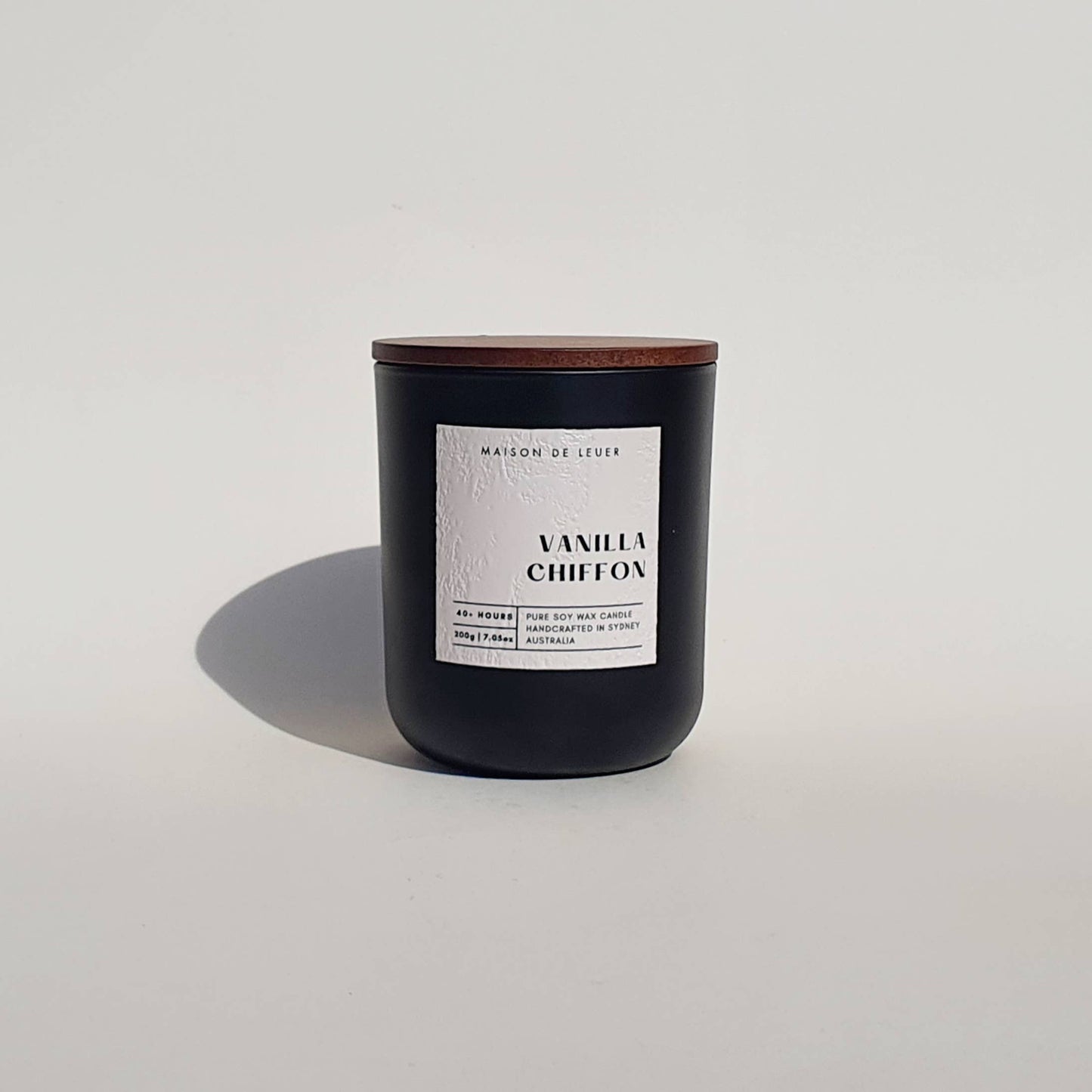 Maison De Lueur - Vanilla Chiffon | Vanilla | 200g Matte Luxe Eco Soy Candle - Matte Black