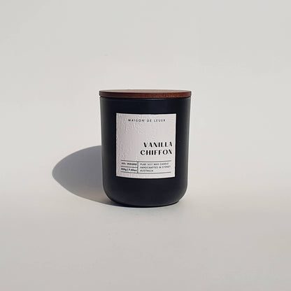Maison De Lueur - Vanilla Chiffon | Vanilla | 200g Matte Luxe Eco Soy Candle - Matte Black