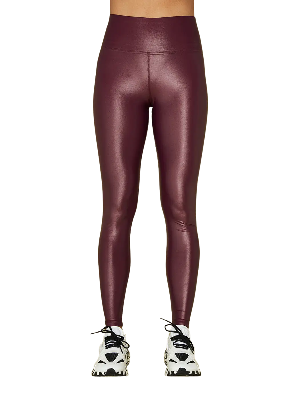 Carbon38 High Rise Full-Length Legging in Takara Shine - Dark Amethyst