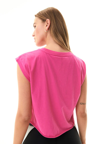 P.E Nation PERFECT SCORE TANK IN PINK GLO