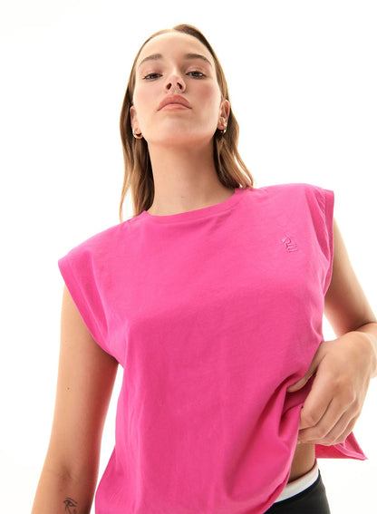 P.E Nation PERFECT SCORE TANK IN PINK GLO