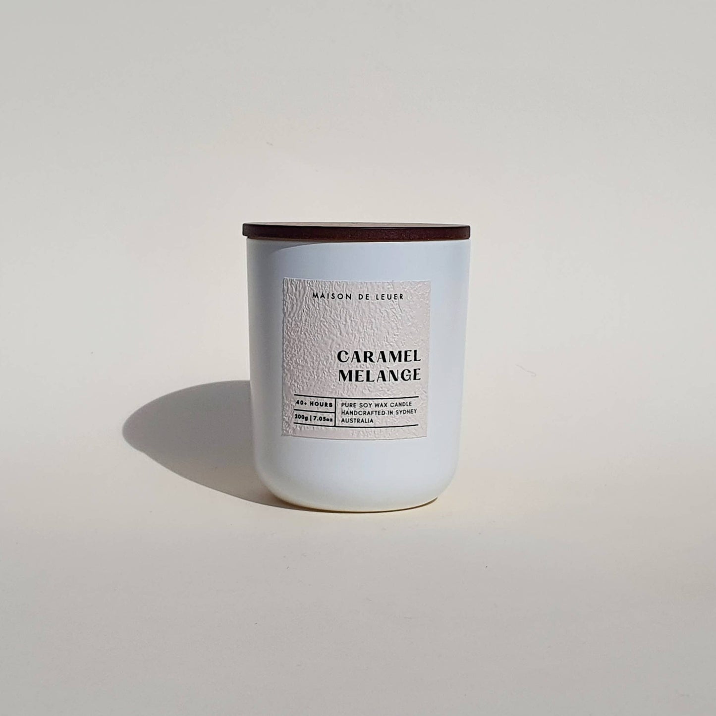 Maison De Lueur - Caramel Melange | Vanilla Caramel | 200g Matte Soy Candle - Matte White