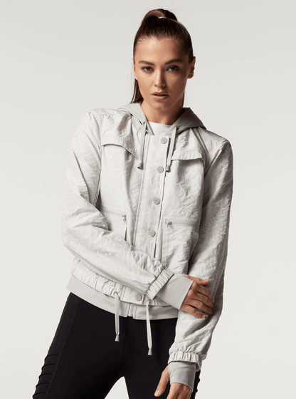 Blanc Noir Delilah Skyfall Jacket - Grey/White - Kota Wellness
