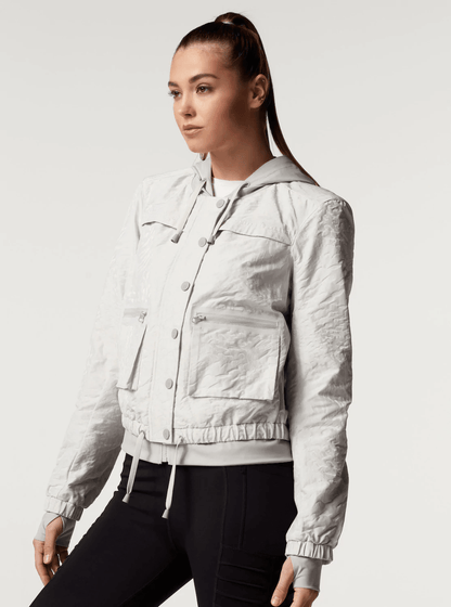 Blanc Noir Delilah Skyfall Jacket - Grey/White - Kota Wellness