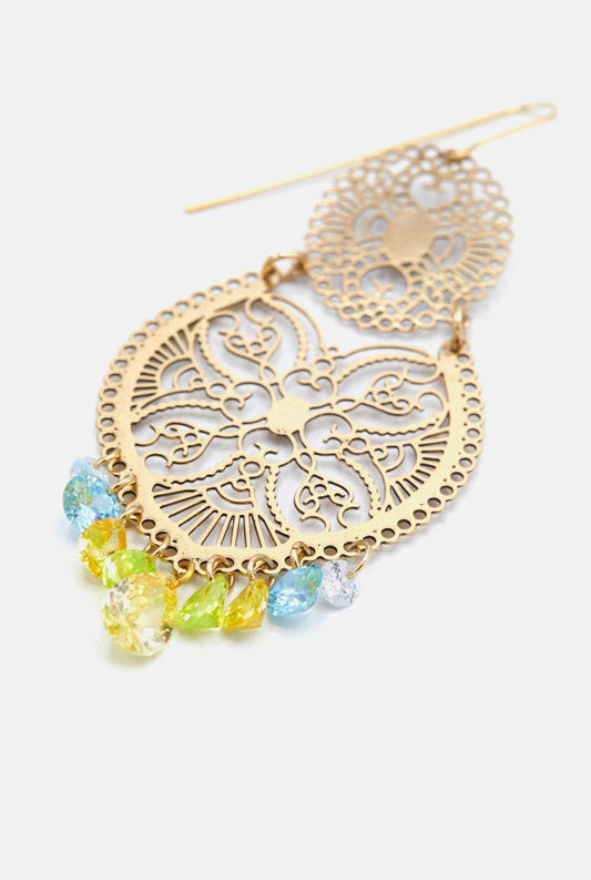 Sita Nevado Cancan Yellow Beaded Earrings