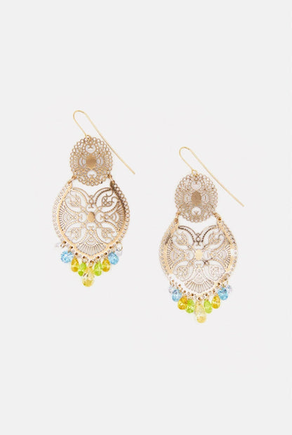 Sita Nevado Cancan Yellow Beaded Earrings