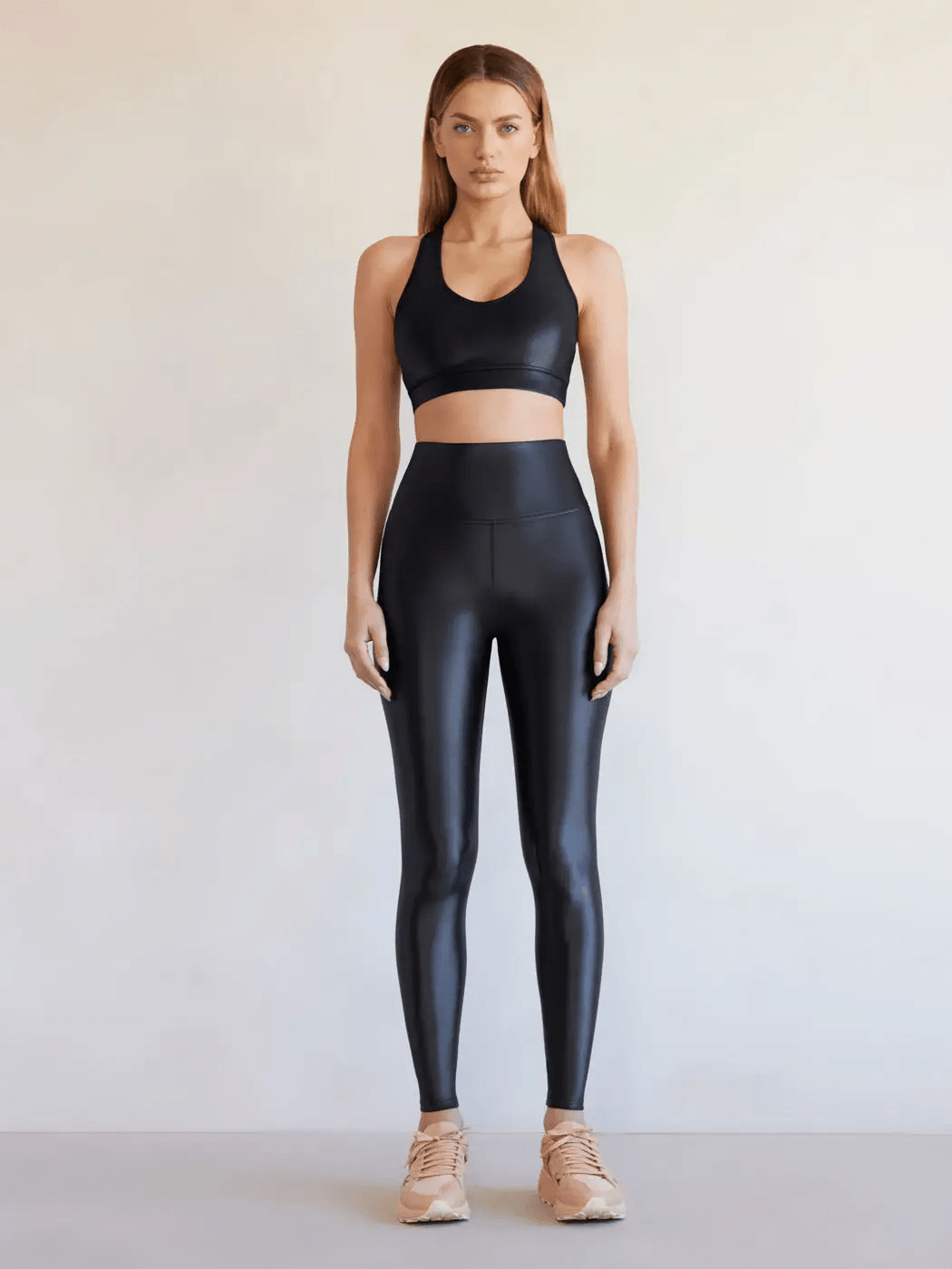 Carbon38 High Rise Full-length Legging in Takara Shine - Black - Kota Wellness