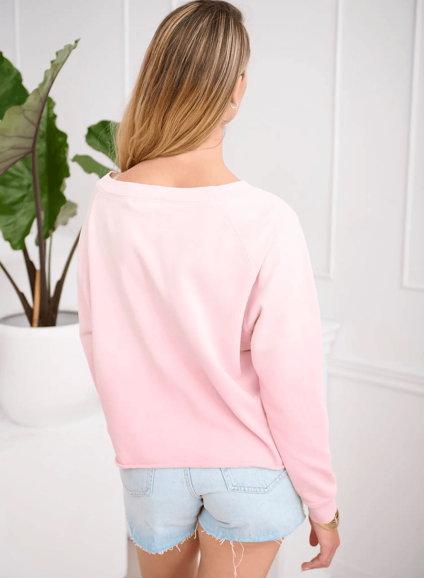 CHRLDR ANNA Crop Boatneck Sweatshirt - Dusty Rose - Kota Wellness