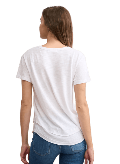CHRLDR BOLT LIPS Mock Layer T-Shirt - White - Kota Wellness