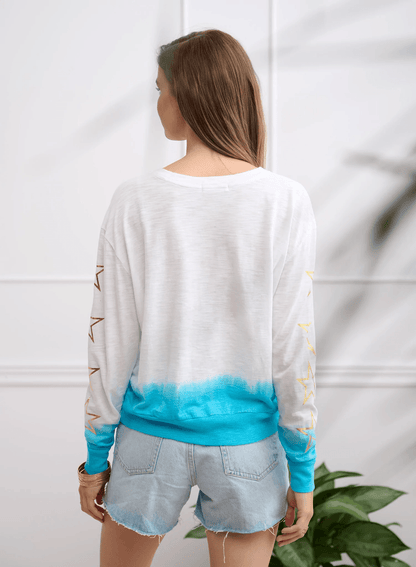 CHRLDR SLEEVE ROCK STAR Long Sleeve T-Shirt - Aqua - Kota Wellness