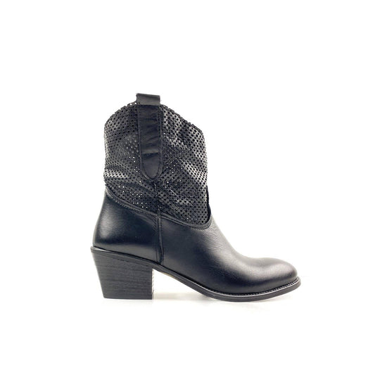 Eccellenza Donna Georgia Texan Boots - Black Leather - Kota Wellness