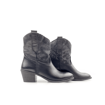 Eccellenza Donna Georgia Texan Boots - Black Leather - Kota Wellness