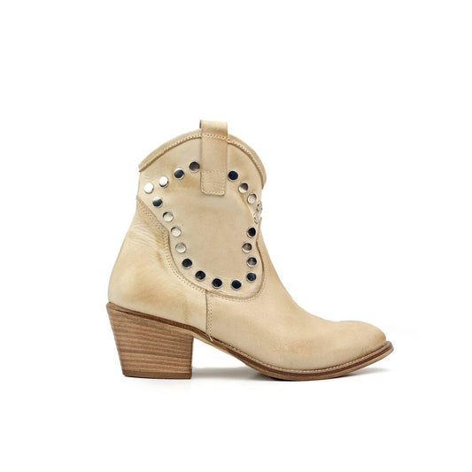 Eccellenza Donna Victoria Texan Boots - Taupe Nubuck Leather - Kota Wellness