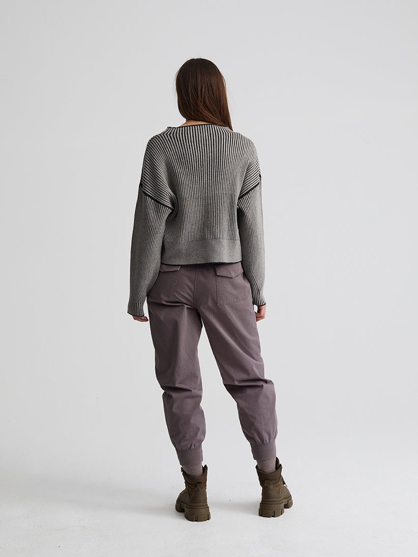 Varley Grant Knit - Mid Grey/Light Grey