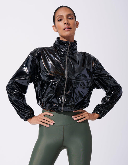 Heroine Sport Olympic Patent Jacket - Black Patent - Kota Wellness
