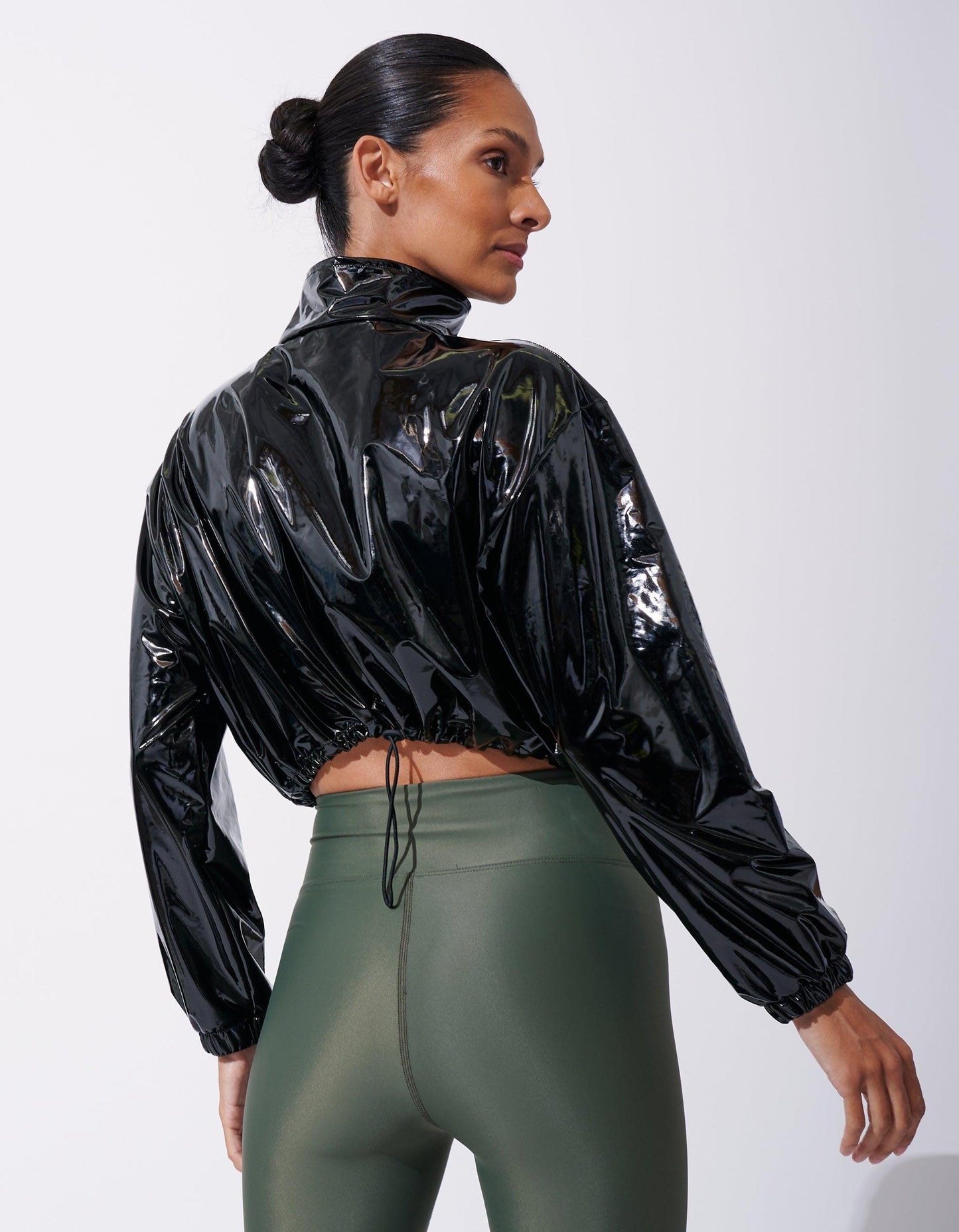 Heroine Sport Olympic Patent Jacket - Black Patent - Kota Wellness