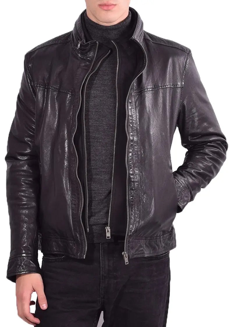 Ricano Men's Kai Leather Jacket - Premium Black