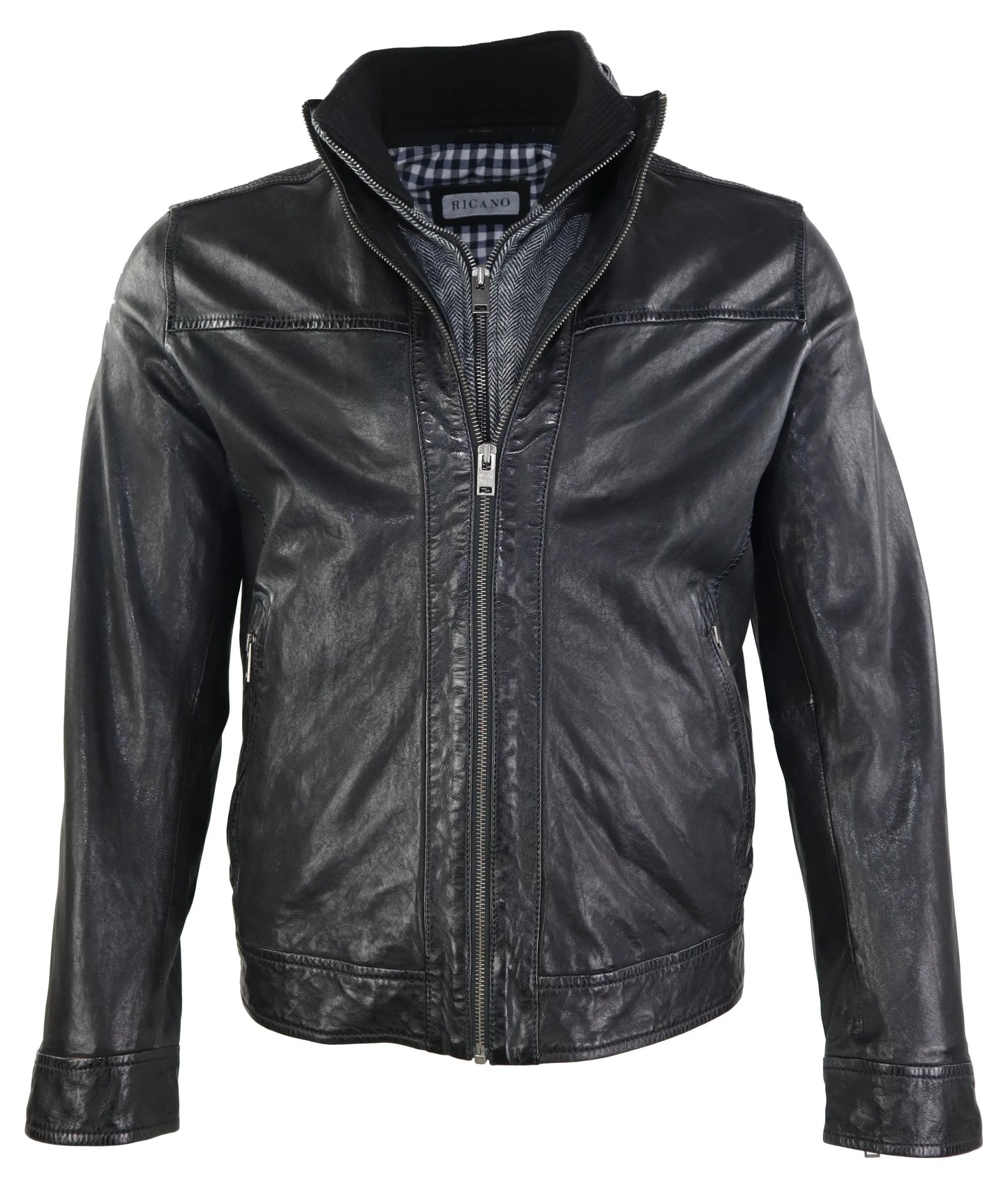Ricano Men's Kai Leather Jacket - Premium Black