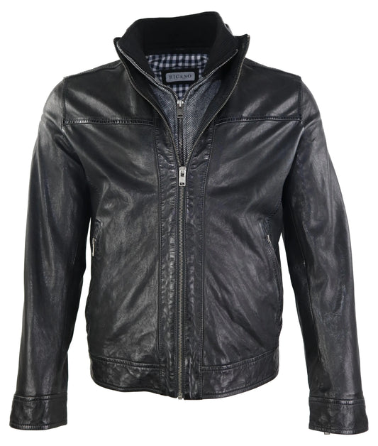 Ricano Men's Kai Leather Jacket - Premium Black
