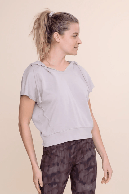 Mono B Burnout Tan Hoodie Top - Kota Wellness