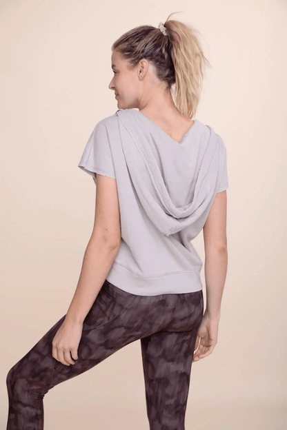 Mono B Burnout Tan Hoodie Top - Kota Wellness