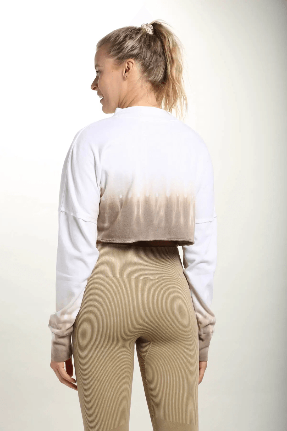 Mono B Rise of Tie-Dye Cropped Pullover - Iris - Kota Wellness