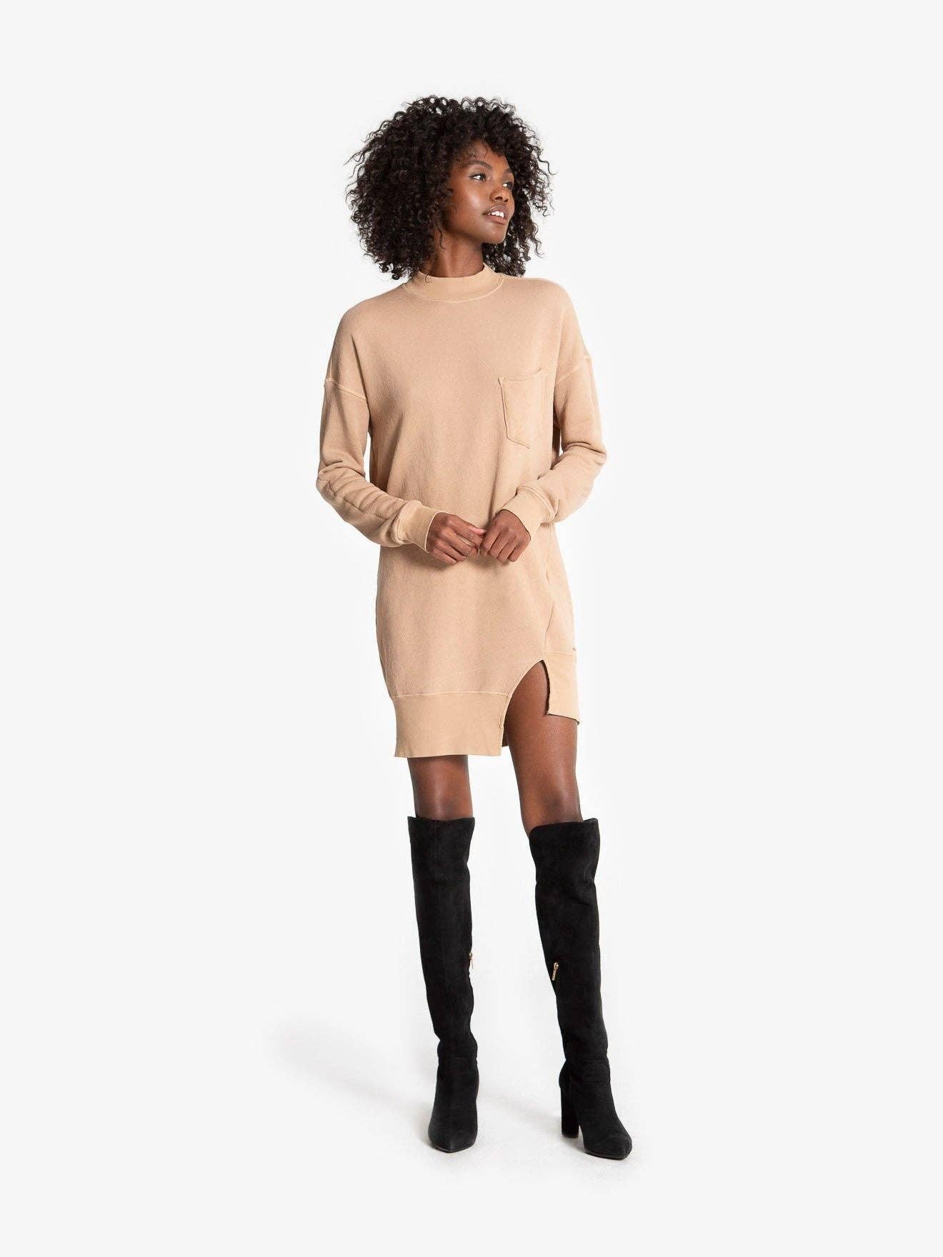 n:philanthropy Pari Dress - Camel - Kota Wellness