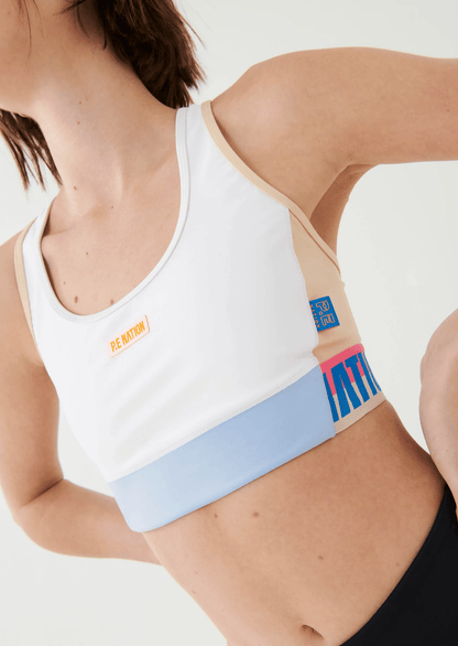 P.E. Nation Gravity Sports Bra - Optic White - Kota Wellness