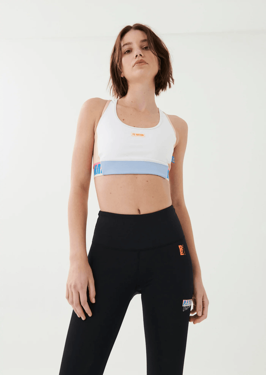 P.E. Nation Gravity Sports Bra - Optic White - Kota Wellness