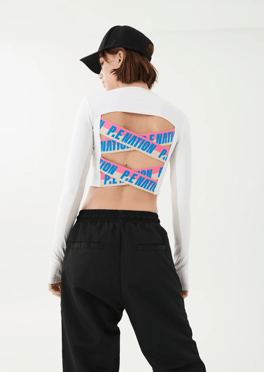 P. E. Nation Half Volley LS Top - Optic White - Kota Wellness