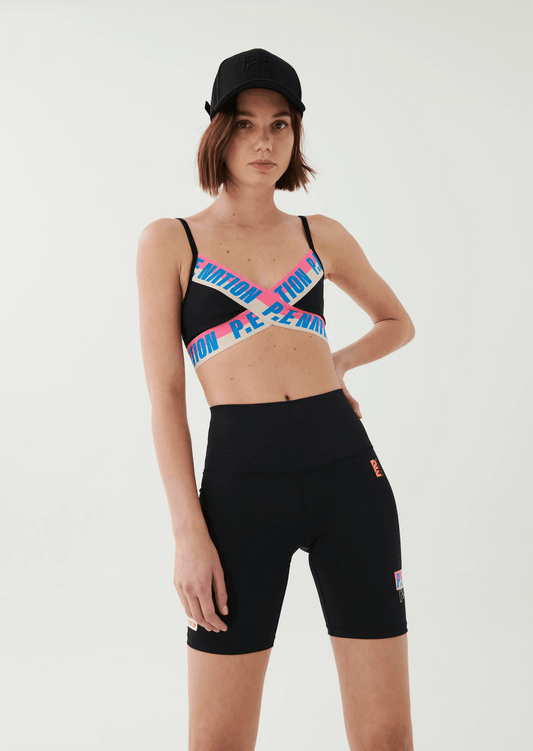 P. E. Nation Half Volley Sports Bra -  Black - Kota Wellness