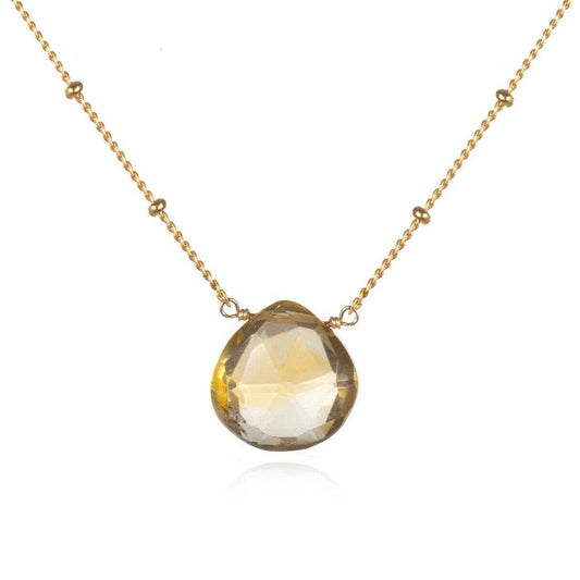 Satya Brighter Than Sunshine Citrine Teardrop Necklace - Kota Wellness