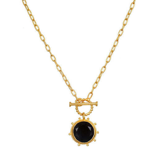 Satya Rooted to Earth Black Onyx Toggle Necklace - Kota Wellness