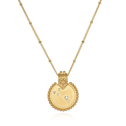 Satya Zodiac Aries White Topaz Necklace - Kota Wellness