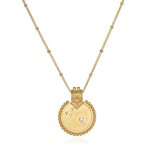 Satya Zodiac Aries White Topaz Necklace - Kota Wellness
