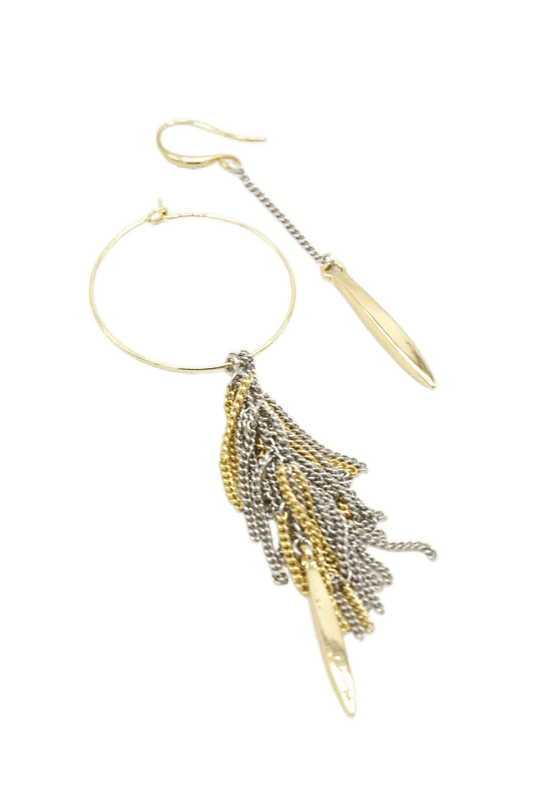 Sita Nevado Asymmetrical Fringe Earrings - Kota Wellness