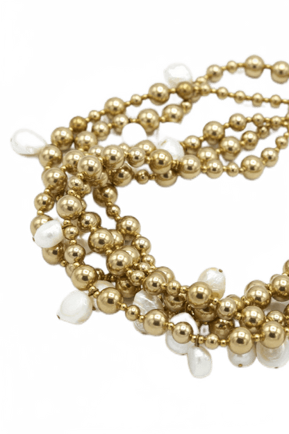 Sita Nevado Beaded Freshwater Pearl Layer Necklace - Kota Wellness