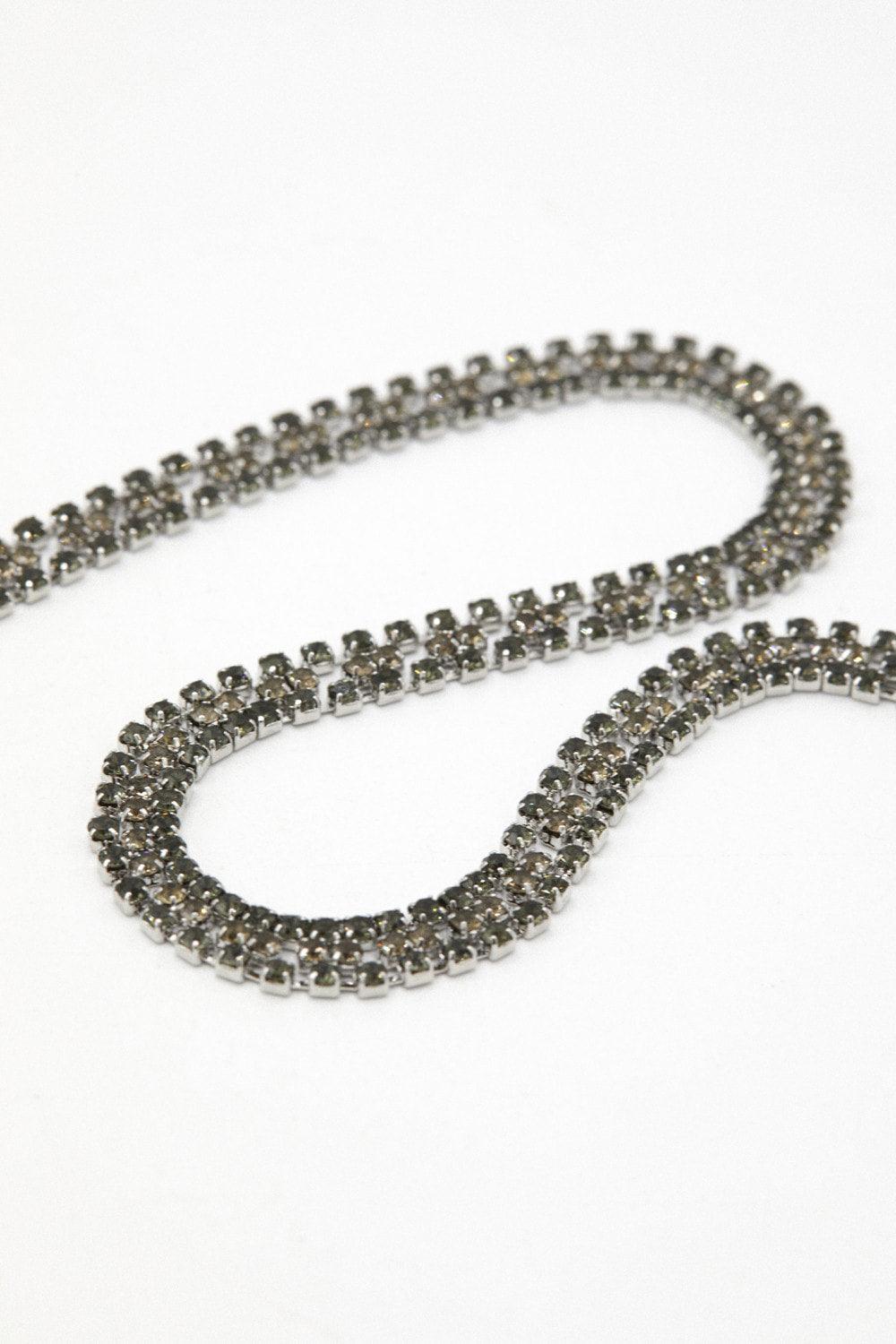 Sita Nevado Black Silver Crystal Choker Necklace - Kota Wellness