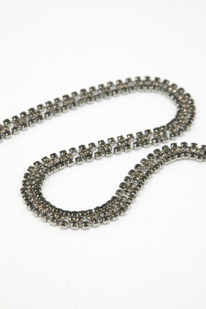 Sita Nevado Black Silver Crystal Choker Necklace - Kota Wellness